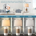 Hamucd White Boho Ceramic Lamps - Image 2
