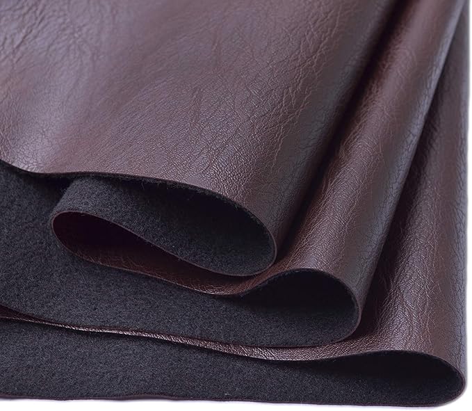 Wento Thick 3 Yard Faux Leather Fabric Soft Skin Grain PU Leather by Wento