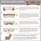 100% Waterproof Sectional Recliner Couch Covers - Image 7