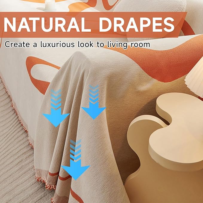 VClife Couch Cover for Sofa Washable Plush Sofa Cover Slipcover - Image 3