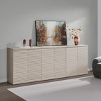 SICOTAS Buffet Cabinet with Storage Accent Sideboard Modern Credenza with Doors - Image 2