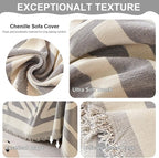 VClife Boho Couch Cover for Pet, Reversible Checkered Plaid Sofa Slipcover - Image 4