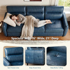 STHOUYN 85” Faux Leather Couch - Image 6