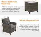 Shintenchi 3 Pieces Patio Furniture Set 3 Pieces PE Rattan Wicker Chairs - Image 4