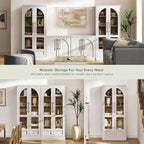mopio Blake Tall Display Cabinet, Kitchen Buffet Pantry Cupboard, Trophy - Image 7