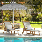 LUE BONA Chaise Lounge Chair Outdoor, HDPS and HDPE Wicker Material, Patio - Image 2