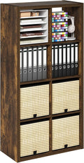 Furinno Cubicle Book Shelf, 8-Cube Bookshelf, Extra Thick Frame Horizontally & by Furinno-FitsYourSpaceFitsYourBudget