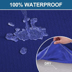 Smiry Waterproof Seat Covers for Dining Room Chairs Set of 8, Stretch Jacquard - Image 3