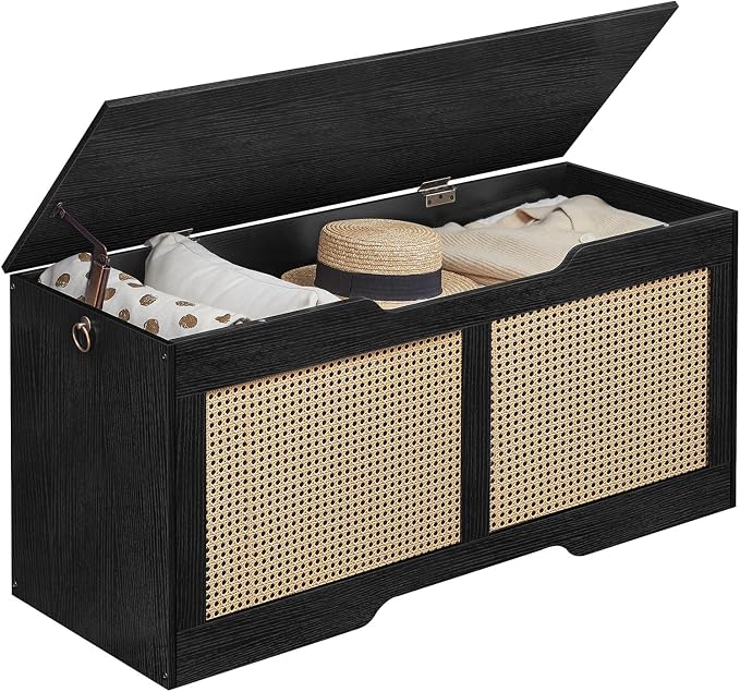HOOBRO Storage Bench, 43.3" Toy Box, Rattan-Like Storage Chest, Sturdy Entryway - Image 9