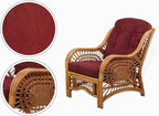 Malibu Lounge Set of 4: 2 Natural Rattan Wicker Chairs, Three-Seater Sofa - Image 4