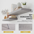 Acovy 24 Inch Floating Shelves, 9.3" Deep Floating Shelf Wall Mounted, Rustic - Image 6