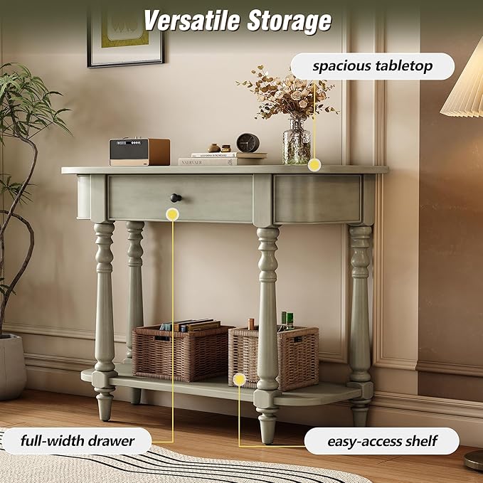 Retro Curved Console Table - Image 6