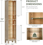Glass Display Cabinet, 8-Tier Curio Cabinets - Image 2
