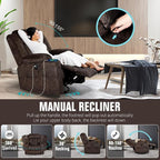 LEVELEVE Retro Rocking Recliner Chair, Massage Rocker Recliner Chair - Image 4