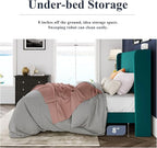Allewie King Size Bed Frame/Velvet Upholstered Platform Bed/Vertical Channel - Image 6