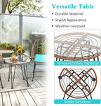 Tangkula 3 Pieces Patio Conversation Bistro Set, Outdoor Wicker Furniture - Image 6