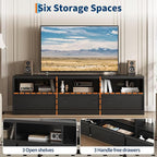 GarveeHome 70 in TV Stand for TVs up to 85 in, Mid Century Modern Entertainment - Image 5
