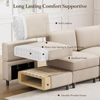 Belffin 88.6" Modular Sectional Sofa - Image 4