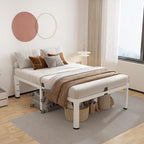 ROIL 14 Inch White Twin Size Bed Frame - Image 8