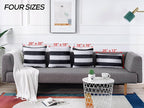 AmHoo Pack of 2 Farmhouse Stripe Check Throw Pillow Covers Set Case Cotton - Image 4