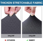 Smiry Waterproof Seat Covers for Dining Room Chairs Set of 4, Stretch Jacquard - Image 4