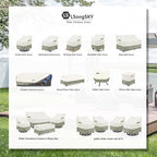Outdoor Swivel Rocker Chair Covers 2 Pack, 35 W x 37 D x 36 H inches, 100% - Image 2