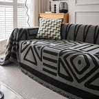 VClife Boho Couch Covers, Modern Checkered Jacquard Couch Covers - Image 3
