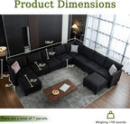 150.4" Large Sectional Couches for Living Room, 8 Seater L Shaped Modular - Image 2
