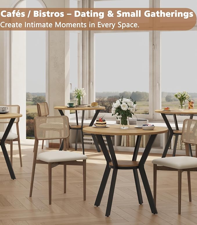 Round Kitchen Tables for 2-4, 31.5" Small Dining Tables - Image 9
