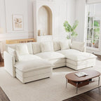 mikibama Modular Sectional Sofa, 111.5 Inch U Shaped Couch Set - Image 9