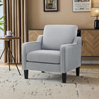 VINGLI Mid Century Modern Accent Chair, Light Grey Fabric Accent Chairs by VINGLI