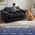 MAXYOYO Loveseat Sofa Couch, Upholstered Bean Bag Chair Cloud 2-Seat - Image 5