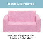 Delta Children Cozee Flip-Out Sherpa 2-in-1 Convertible Sofa to Lounger - Image 6