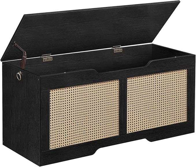 HOOBRO Storage Bench, 43.3" Toy Box, Rattan-Like Storage Chest, Sturdy Entryway by HOOBRO