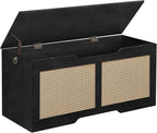 HOOBRO Storage Bench, 43.3" Toy Box, Rattan-Like Storage Chest, Sturdy Entryway by HOOBRO