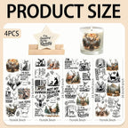 4 Sheets Rub on Transfers for Crafts, Forest Deer Furniture Transfers for Wood - Image 2