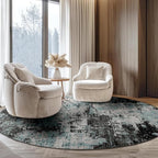 RELEANY Washable Area Rugs 6ft Non-Slip Modern Abstract Soft - Image 3