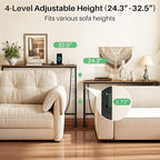 Kitstorack Behind Couch Table, Adjustable Height Narrow Console Table - Image 4
