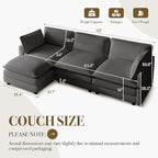 ROWHY 112'' Sectional Cloud Couch - Image 2