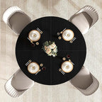 IBF Black Round Dining Table for 4-6, 47 Inch Kitchen Table - Image 9