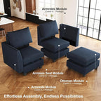 Belffin Modular Sectional Sofa Sleeper Couch - Image 4