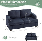 YOUDENOVA Sofa Couch, 3 Piece Set Comfy Sofa, 2 Loveseat & 3 Seater Sofa - Image 2