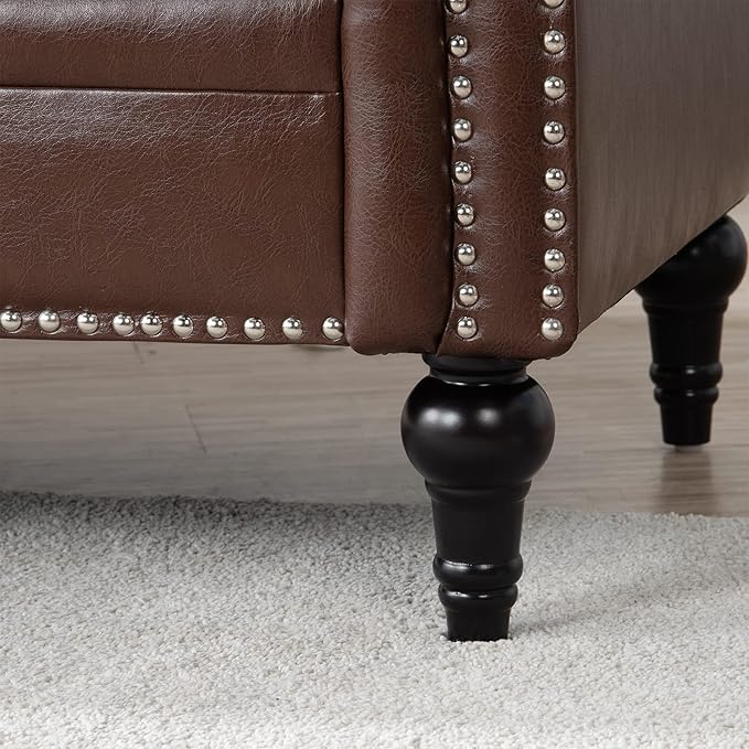 GDFStudio 84" Chesterfield Tufted Sofa Couch - Image 8