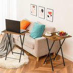 HOOBRO Folding TV Tray Tables, Industrial Snack Tables - Image 10