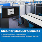 ICC 4-Port Modular Furniture Faceplate - Image 3