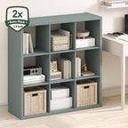 Furinno Cubicle Book Shelf, 9-Cube Bookshelf, Extra Thick Frame Reversible - Image 4