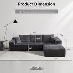 ovios 104" Cloud Boneless Couch - Image 2