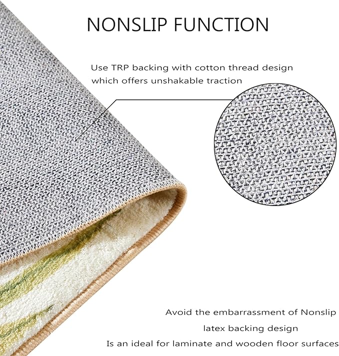 RoomTalks Mid Century Modern Washable Rug Stain Resistant, Boho Cute Aesthetic - Image 6