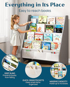 SEIRIONE Sturdy Kids Bookshelf, 4-Tier Book Shelf - Image 5