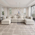 Guyii Velvet Sectional Sofa, Oversized 6-Seater L-Shaped Sofa by Guyii